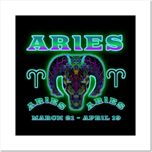 Aries 4a Black Posters and Art